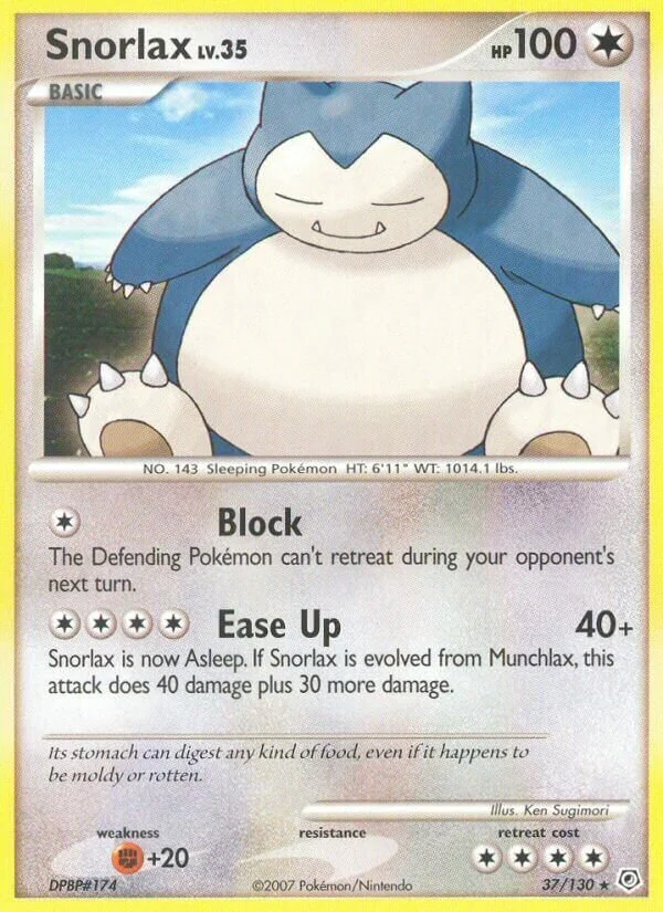 Snorlax 「DP 37/130」「EN」