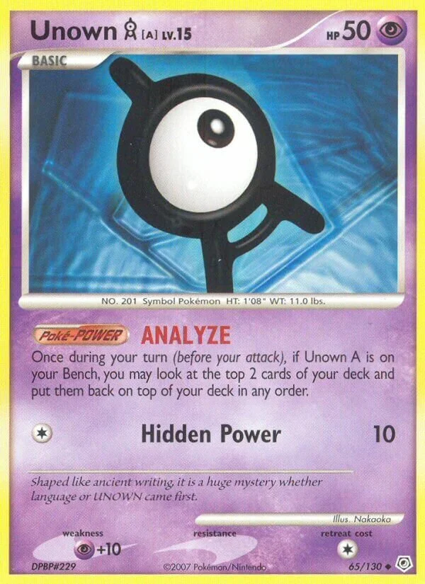 Unown A 「DP 65/130」「EN」