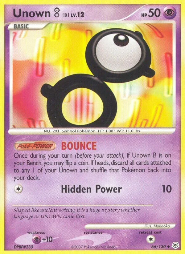 Unown B 「DP 66/130」「EN」