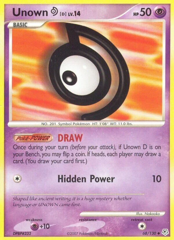 Unown D 「DP 68/130」「EN」