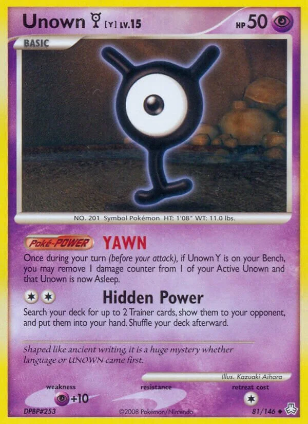 Unown Y 「LA 81/146」「EN」