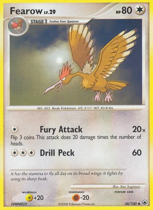 Fearow 「MD 36/100」「EN」