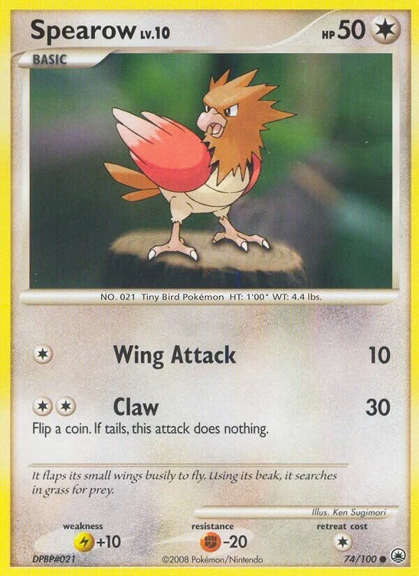 Spearow 「MD 74/100」「EN」