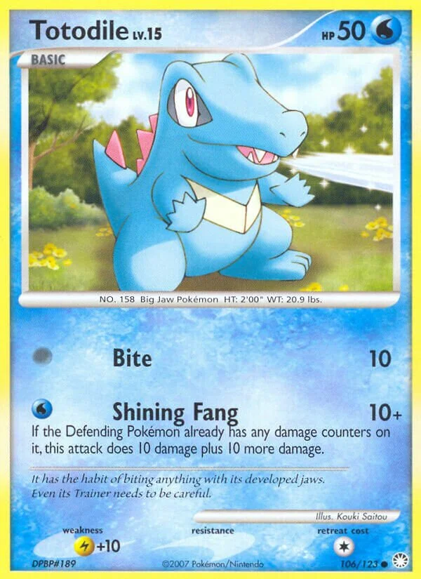 Totodile 「MT 106/123」「EN」