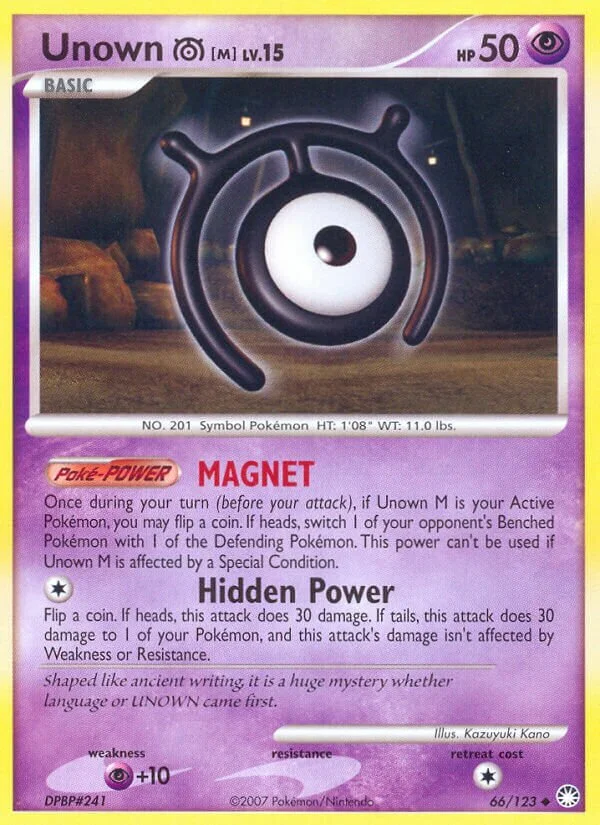 Unown M 「MT 66/123」「EN」