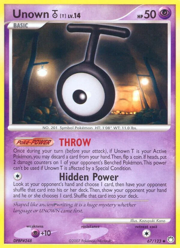 Unown T 「MT 67/123」「EN」