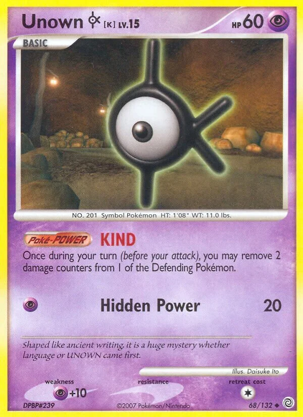 Unown K 「SW 68/132」「EN」