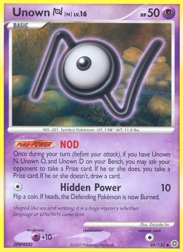 Unown N 「SW 69/132」「EN」