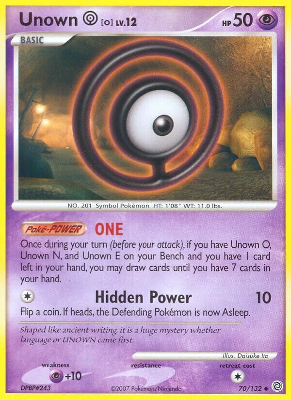 Unown O 「SW 70/132」「EN」