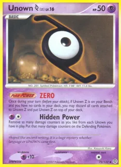 Unown Z #72/132 · Pokémon