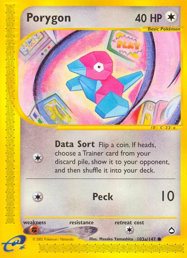 Porygon 「AQ 103a/147」「EN」