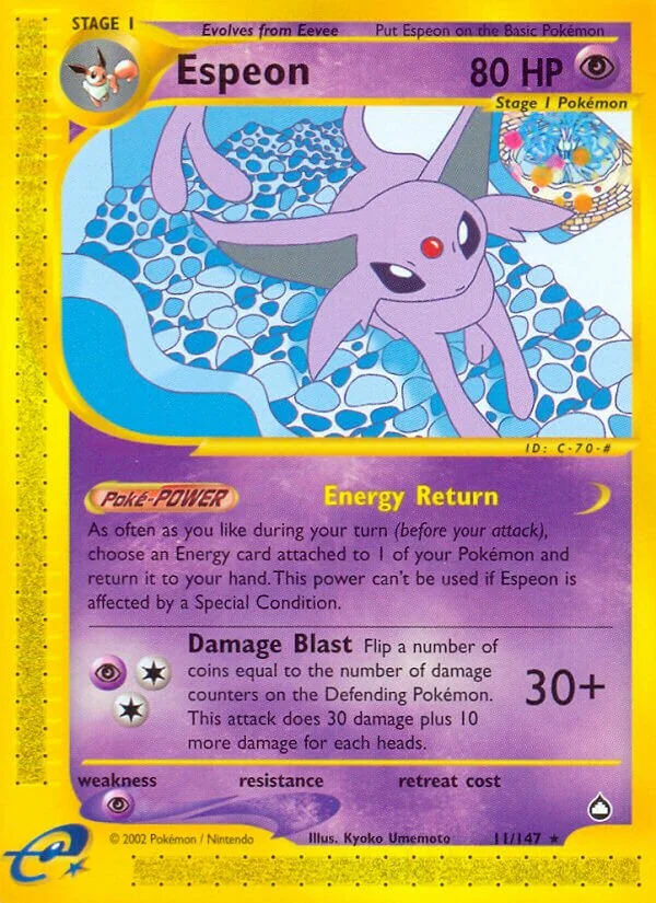 Espeon 「AQ 11/147」「EN」