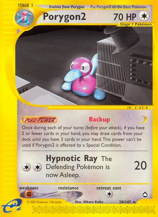 Porygon2 「AQ 28/147」「EN」