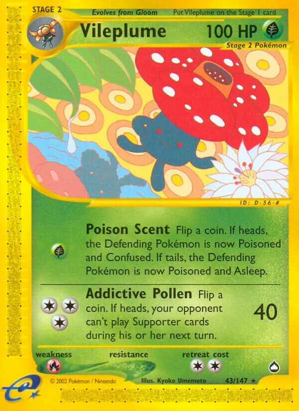Vileplume 「AQ 43/147」「EN」