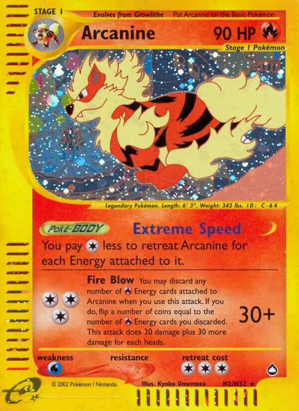 Arcanine 「AQ H2/H32」「EN」
