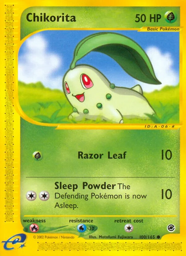Chikorita 「EX 100/165」「EN」