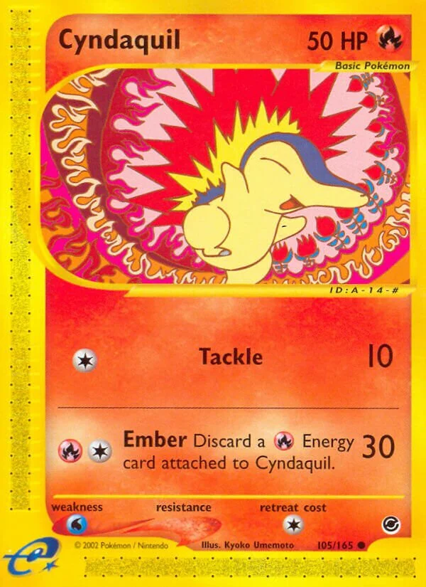 Cyndaquil 「EX 105/165」「EN」