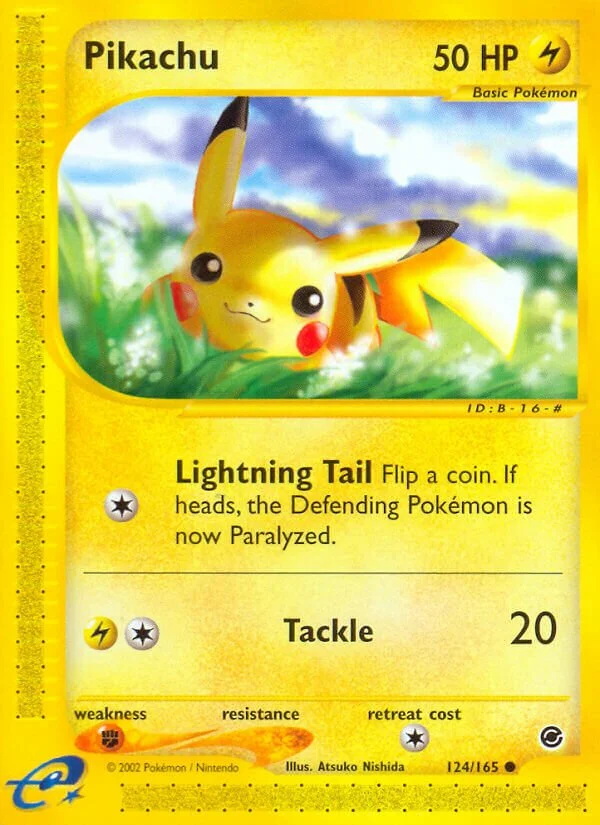 Pikachu 「EX 124/165」「EN」