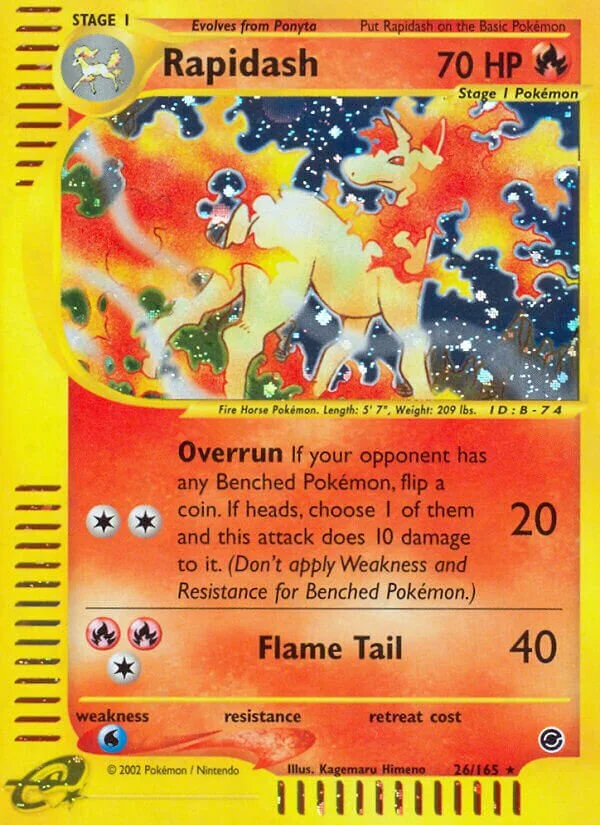 Rapidash 「EX 26/165」「EN」