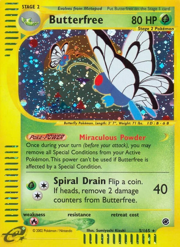 Butterfree 「EX 5/165」「EN」