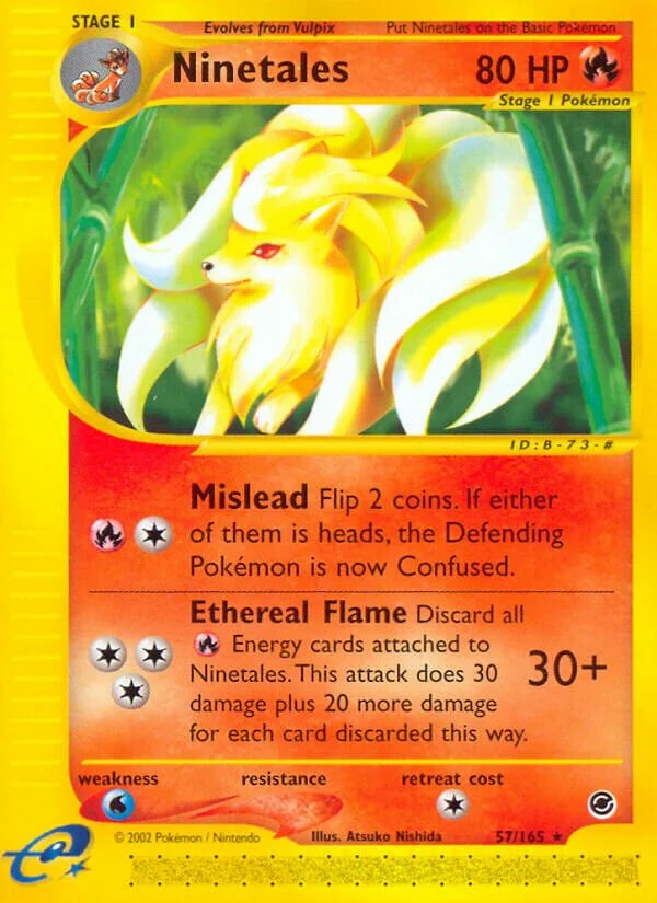 Ninetales 「EX 57/165」「EN」