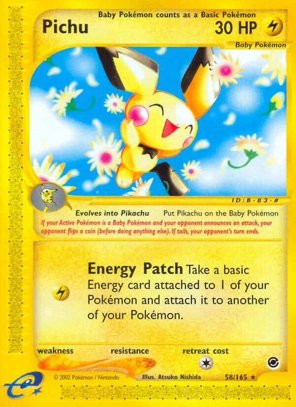 Pichu 「EX 58/165」「EN」