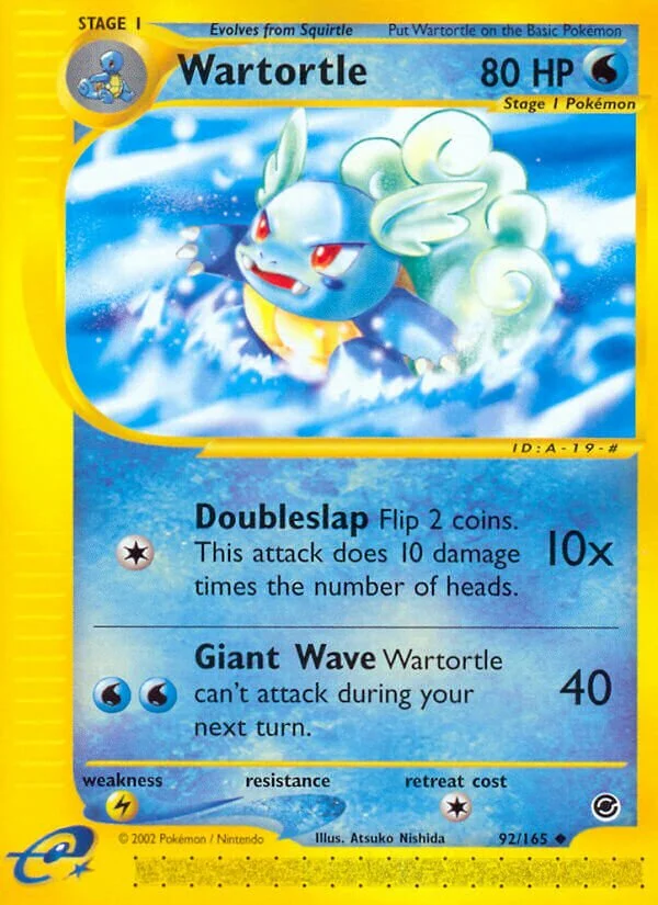 Wartortle 「EX 92/165」「EN」