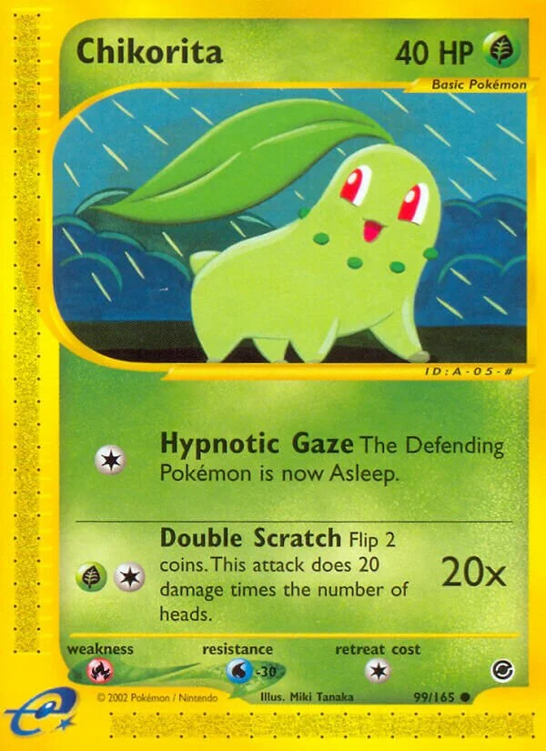 Chikorita 「EX 99/165」「EN」