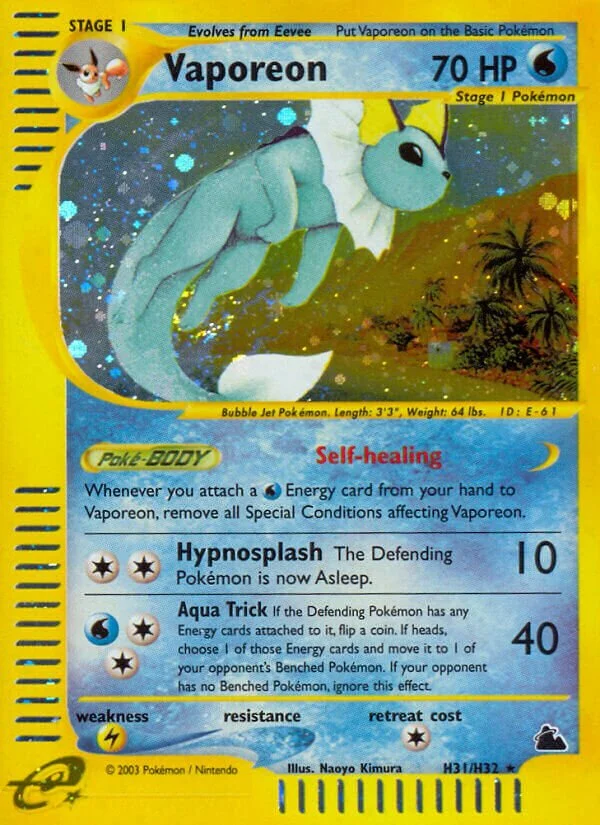 Vaporeon 「SK H31/H32」「EN」