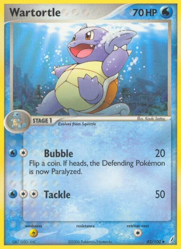 Wartortle 「CG 42/100」「EN」
