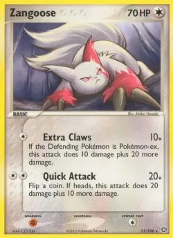 Zangoose #21/106 · Pokémon