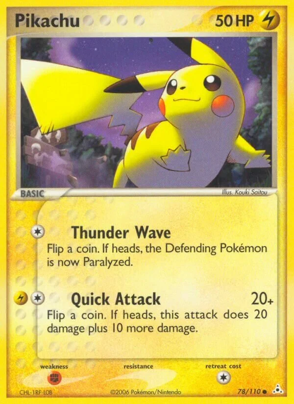 Pikachu 「HP 78/110」「EN」