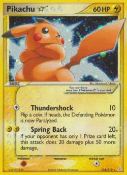 Pikachu ☆ 「HP 104/110」「EN」