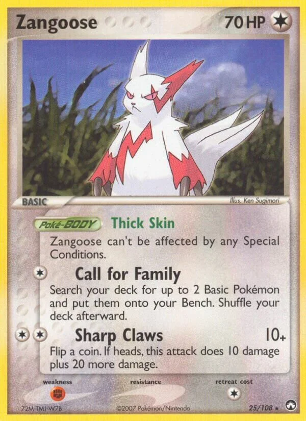 Zangoose 「PK 25/108」「EN」