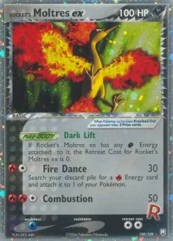Rocket's Moltres ex 「TR 100/109」「EN」