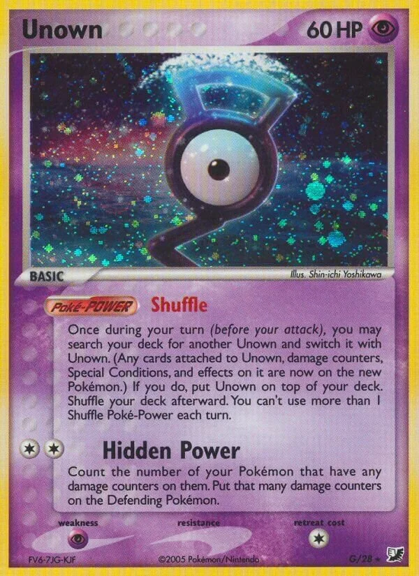 Unown 「UF G/28」「EN」