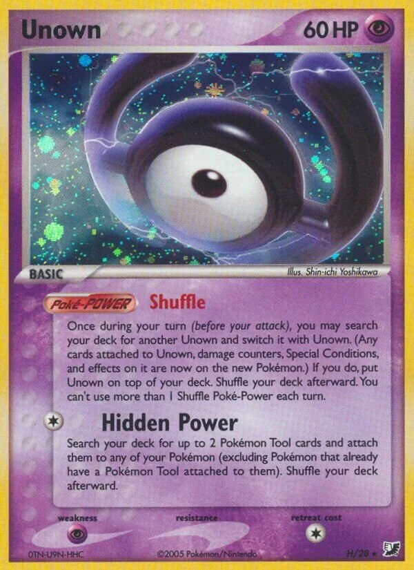 Unown 「UF H/28」「EN」