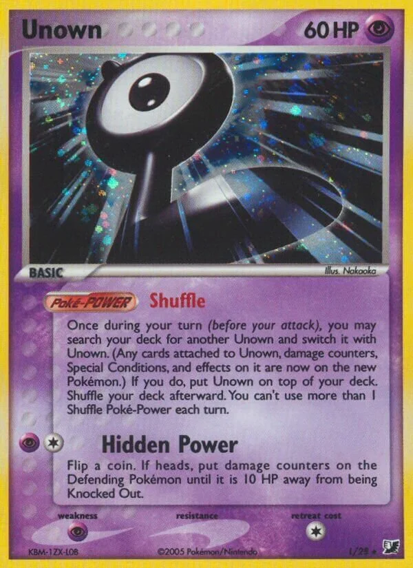 Unown 「UF L/28」「EN」