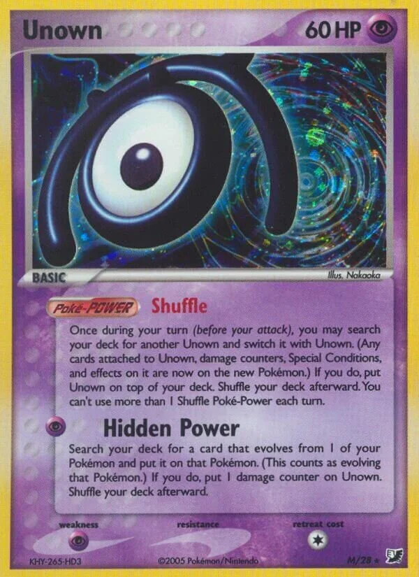 Unown 「UF M/28」「EN」