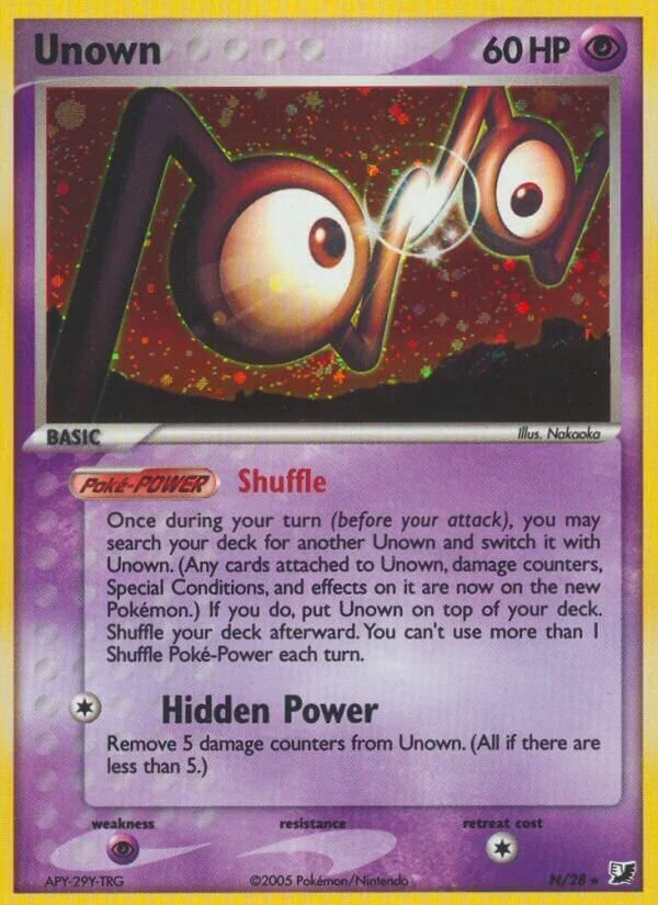 Unown 「UF N/28」「EN」