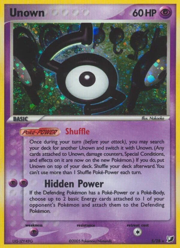 Unown 「UF S/28」「EN」