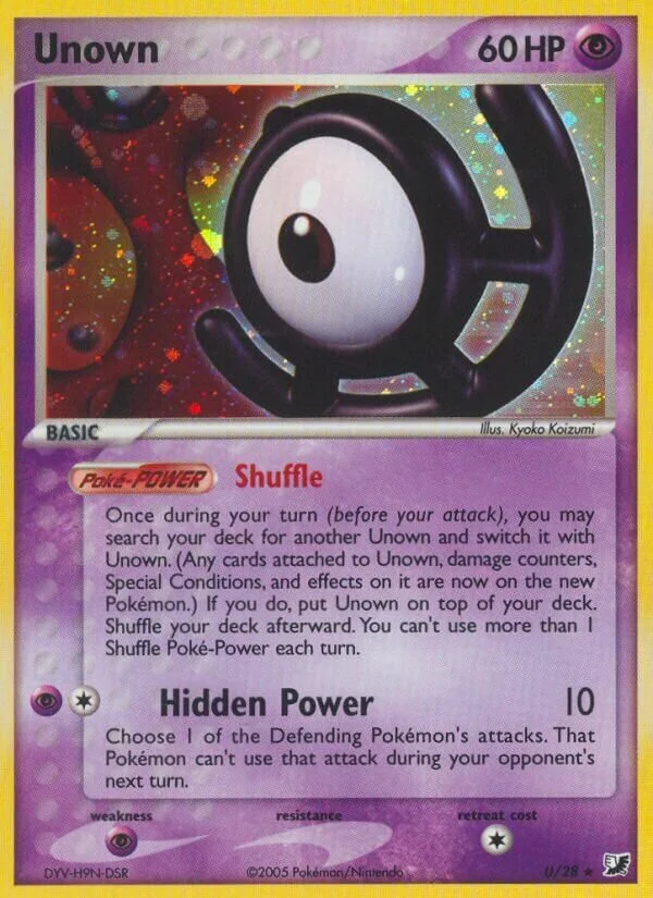 Unown 「UF U/28」「EN」