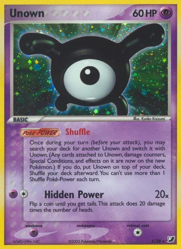 Unown 「UF X/28」「EN」