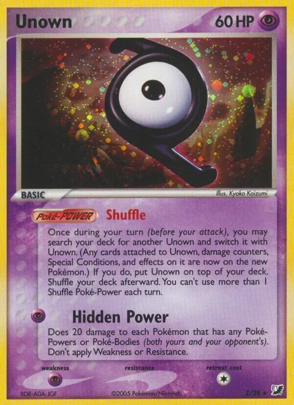 Unown 「UF Z/28」「EN」