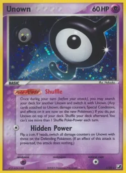 Unown 「UF J/28」「EN」