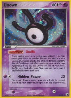 Unown 「UF W/28」「EN」