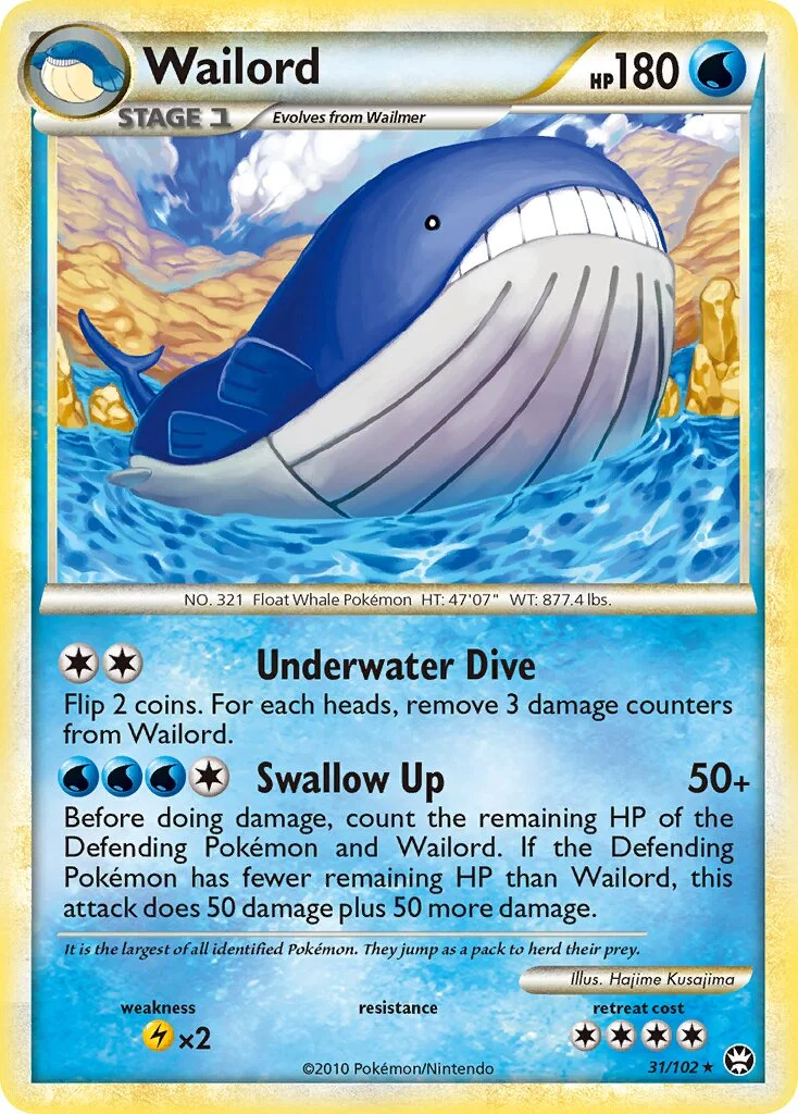 Wailord 「TM 31/102」「EN」