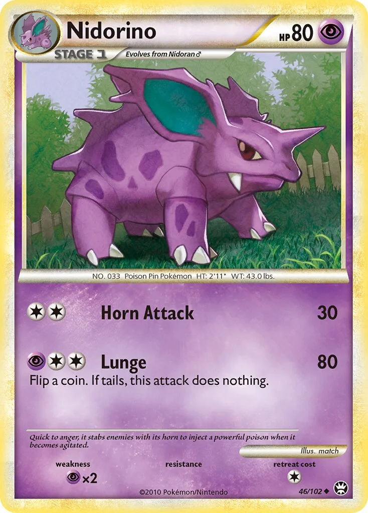 Nidorino 「TM 46/102」「EN」