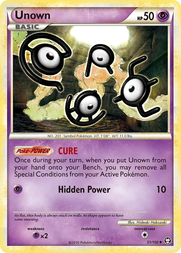 Unown 「TM 51/102」「EN」