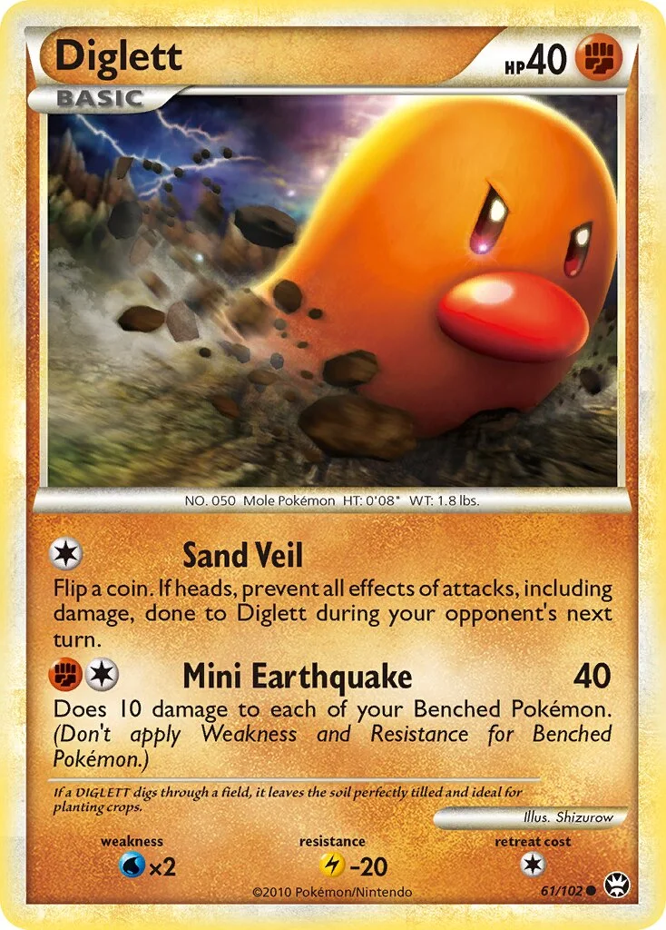 Diglett 「TM 61/102」「EN」